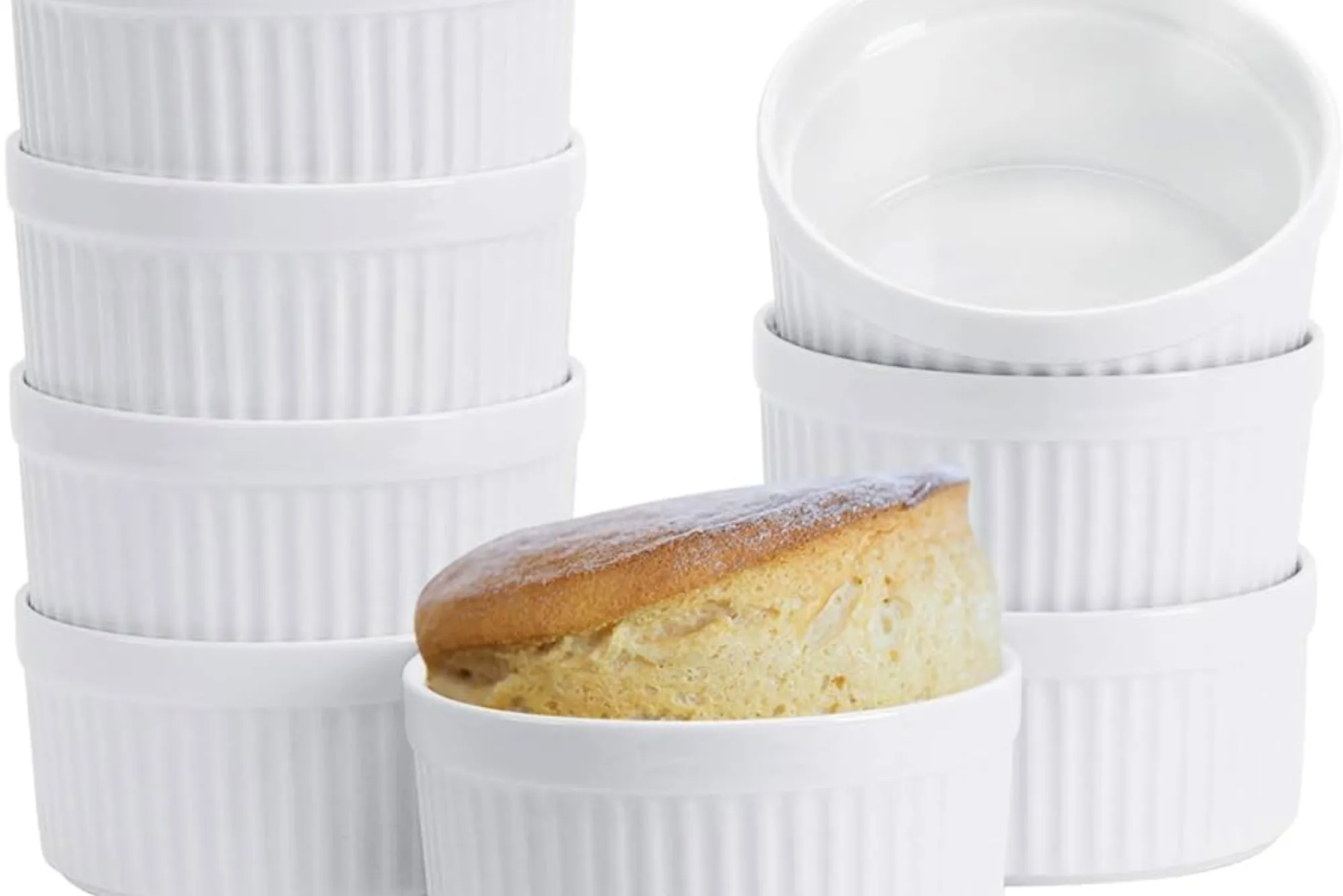 8 Oz Ramekins with Lid - Set of 6 Bake and Serve with Confidence